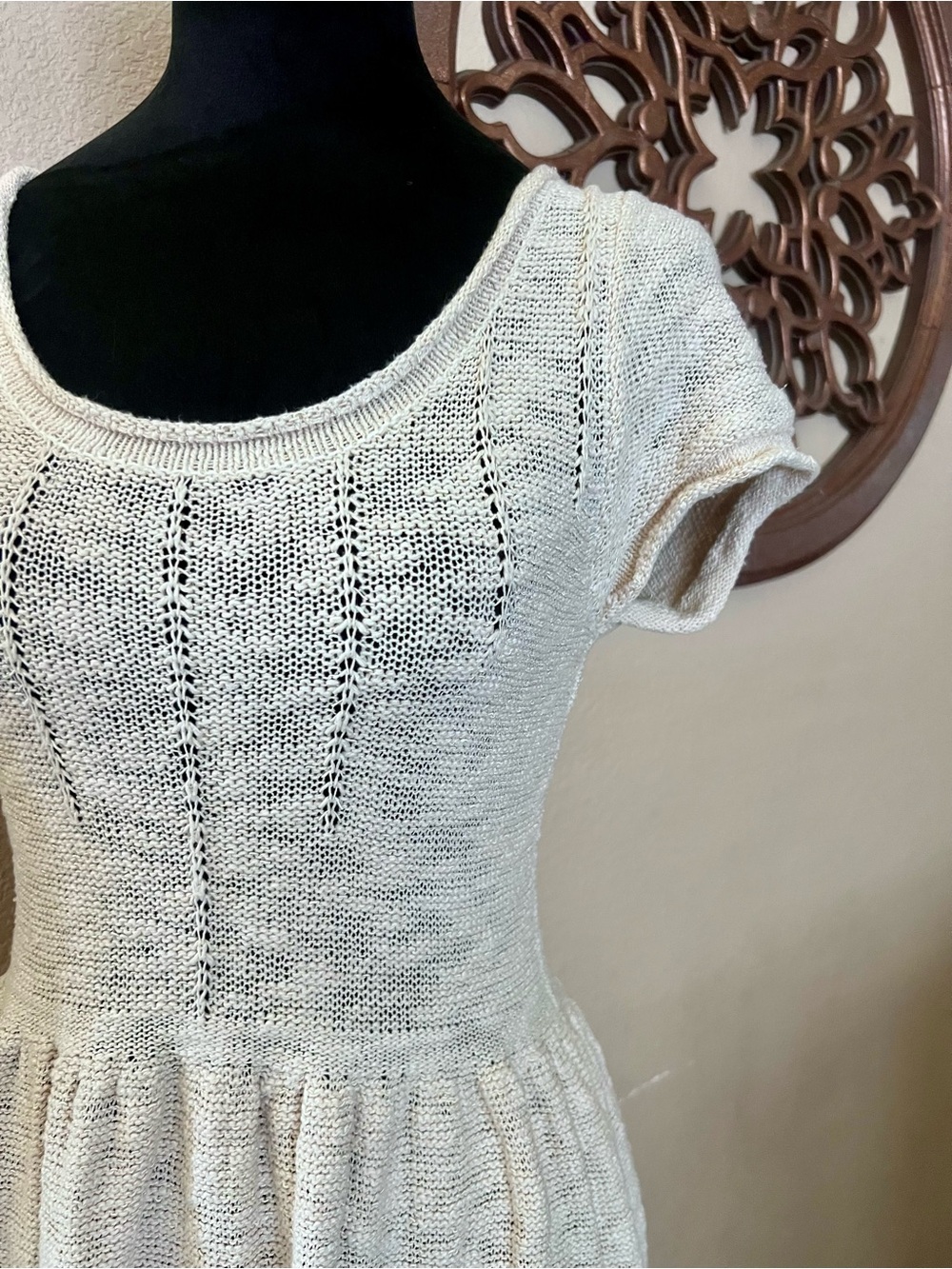 Kimchi Blue Cream Knit Scoop-Neck Midi Dress - Picture 2 of 10